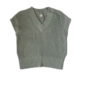 Sage sleeveless sweater